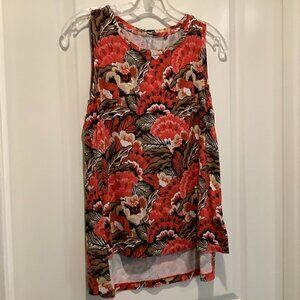 Jockey Hi-Lo Tunic Top, floral, size small